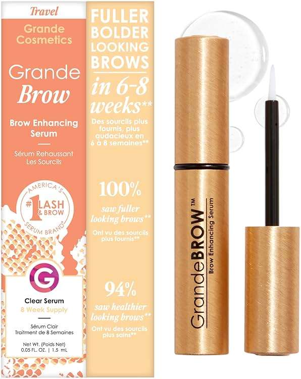 Grande Cosmetics GrandeBROW Brow Enhancing Serum For Fuller, Bolder, Looking Eyebrows - Brow Serum With Vitamins, Peptides, Antioxidants, Amino Acids, Cruelty-Free - Image 1