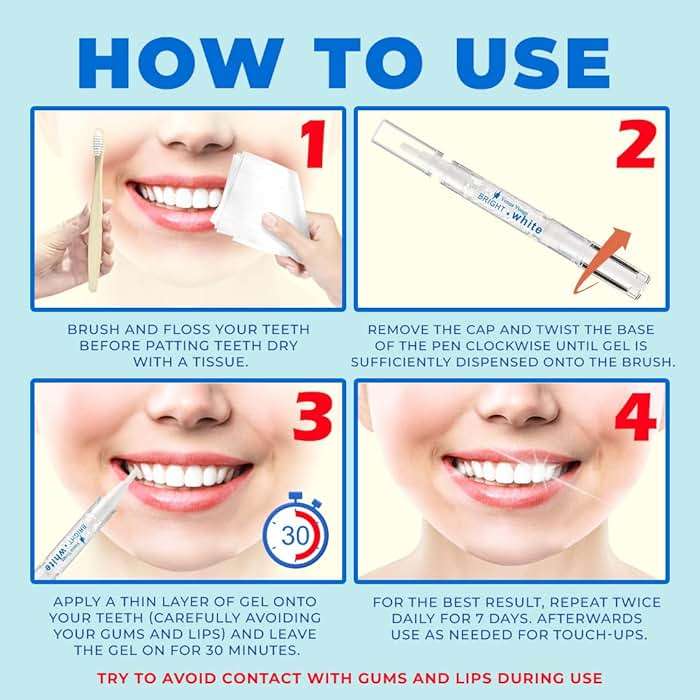 Venus Visage Award Winning Teeth Whitening Pen, 20+ Uses - Teeth whitening Kit Professionally formulated - Best Teeth whitening Gel Pen Teeth Whitener - Low Sensitivity (Mint) (0.07 Fl Oz (Pack of 2)) - Image 4