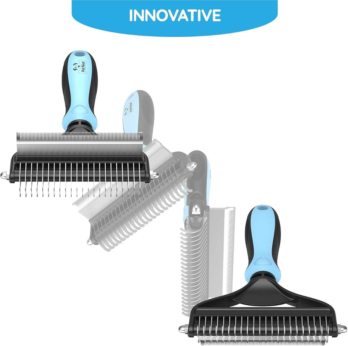 Dog Brush and Cat Brush – 2 Sided Pet Grooming Tool for Deshedding, Mats & Tangles Removing – No More Nasty Shedding and Flying Hair - Image 6