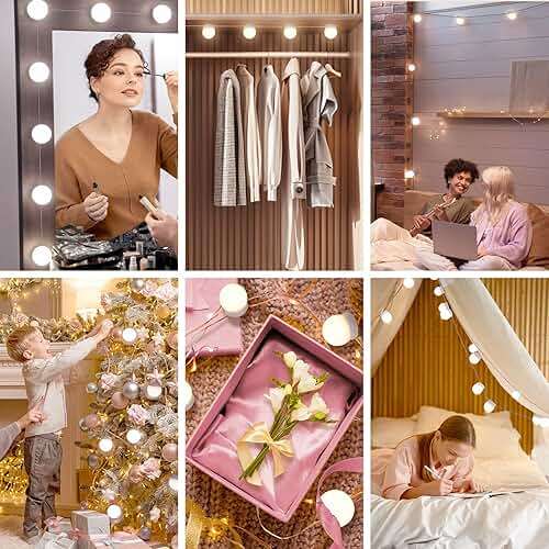 LED Vanity Lights For Mirror, Consciot Hollywood Style Vanity Lights With 10 Dimmable Bulbs, Adjustable Color & Brightness, USB Cable, Mirror Lights Stick on for Makeup Table Dressing Room Mirror - Image 7