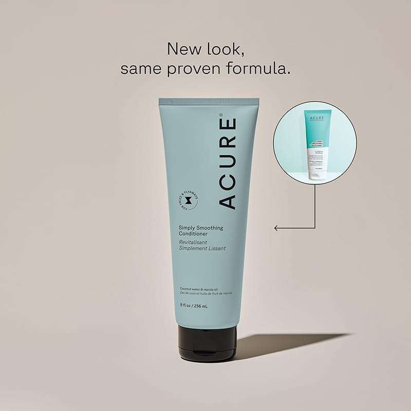 Acure Simply Smoothing Conditioner - Hydrating & Moisturizing Conditioner for Women & Men, Detangling & Softening for Dry, Frizzy, Damaged, Thin & Thick Hair, Sulfate & Paraben Free, Vegan - 8 fl oz - Image 2