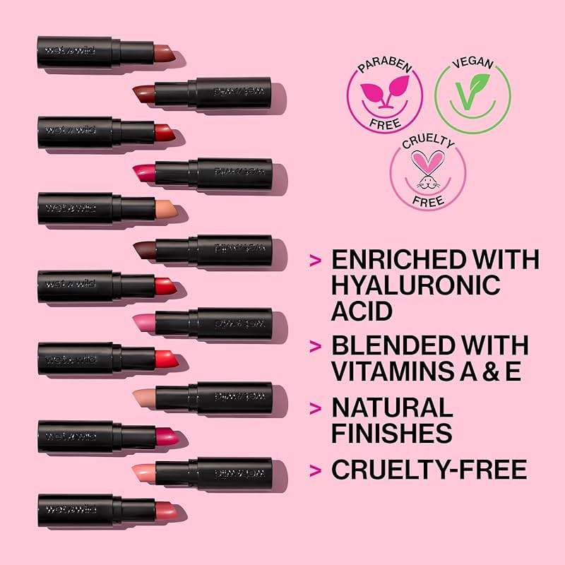 wet n wild Mega Last Matte Lip Color, Semi Matte Hyaluronic Acid Infused, Long Lasting Full Coverage for a Nourishing Pout, Cruelty-Free & Vegan - Never Nude - Image 8
