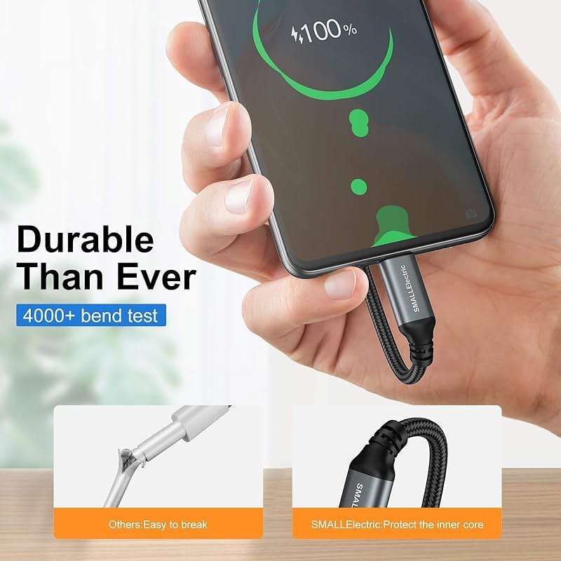 USB Type-C to A Cable 5pack 6ft Braided Fast Charging 3A Quick Charger Cord, 6 Foot Compatible iPhone 17/17 Pro/16e/16/15 Pro Max,Samsung Galaxy S10 S9 S8 Plus, Note 10 9 8, LG V50 V40 G8 G7(Grey) - Image 2