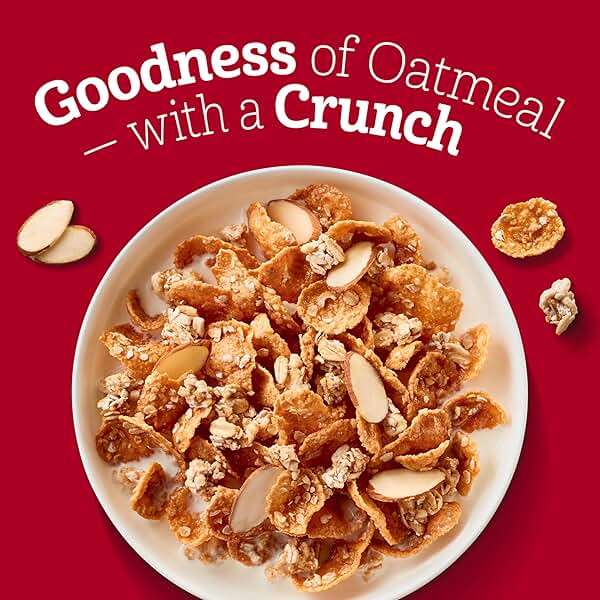 Oatmeal Crisp Heart Healthy Cereal, High Fiber Cereal Made with Whole Grain, 19.7 oz - Image 6