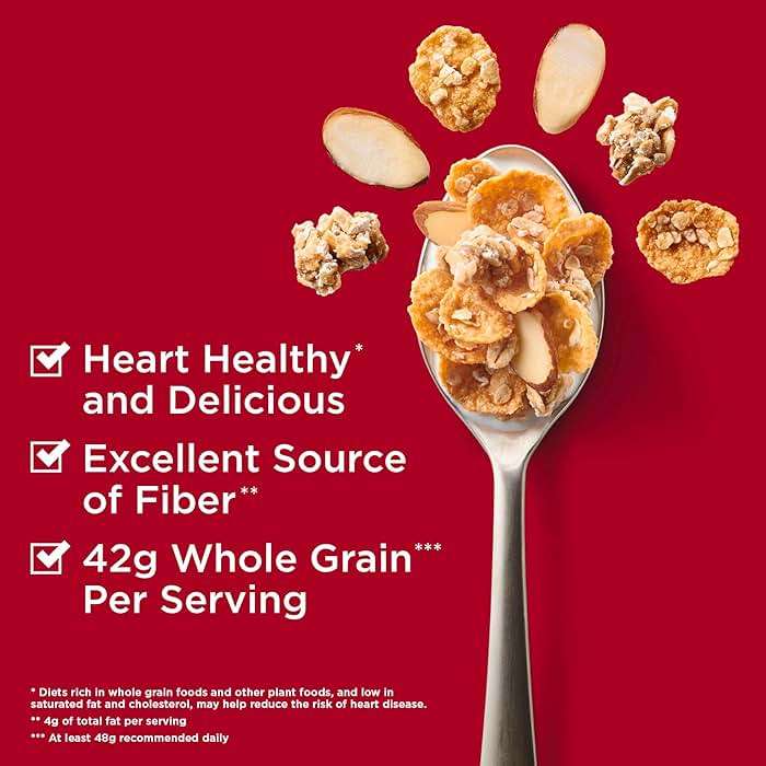 Oatmeal Crisp Heart Healthy Cereal, High Fiber Cereal Made with Whole Grain, 19.7 oz - Image 7