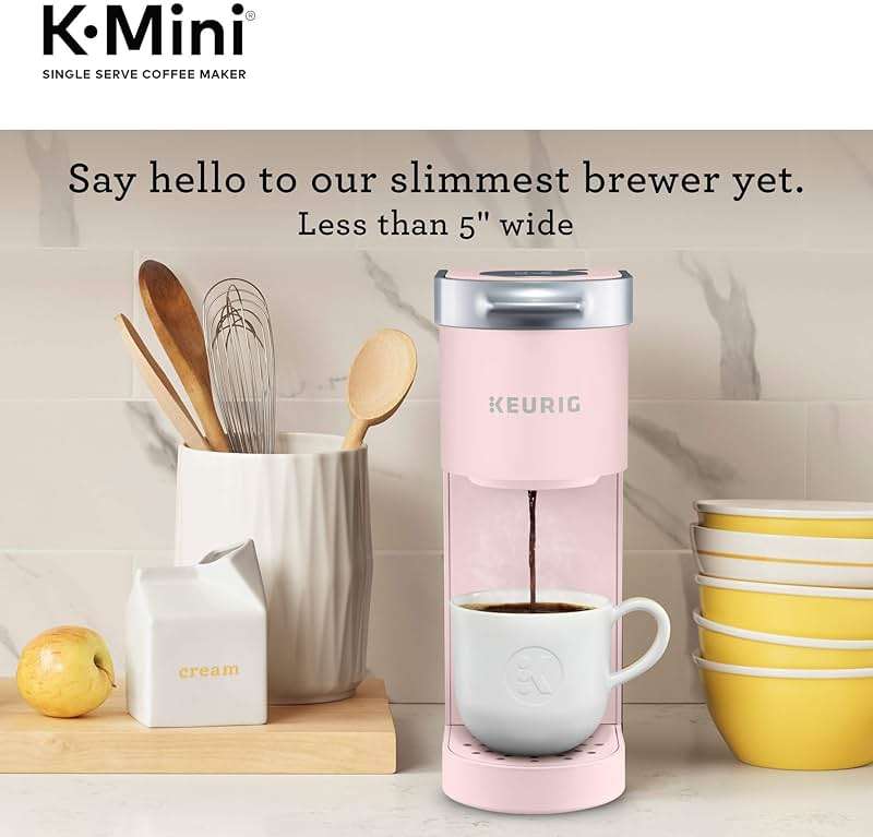 Keurig K-Mini Single Serve K-Cup Pod Coffee Maker, 6 to 12oz Brew size, with Cord Storage, Perfect for Small Spaces, Dusty Rose - Image 5