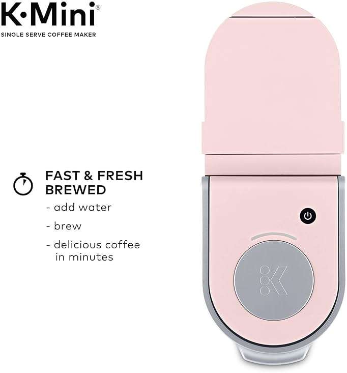 Keurig K-Mini Single Serve K-Cup Pod Coffee Maker, 6 to 12oz Brew size, with Cord Storage, Perfect for Small Spaces, Dusty Rose - Image 6