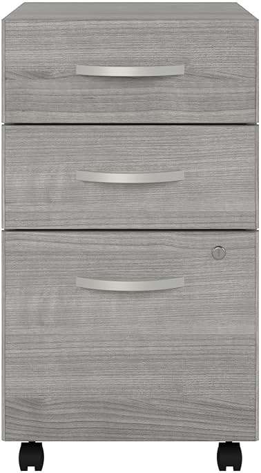 Bush Business Furniture Studio C 3 Drawer Mobile File Cabinet in Platinum Gray | Assembled Office Storage Unit for Home or Commercial Spaces - Image 8