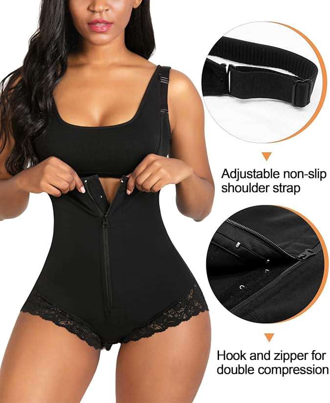 SHAPERX Women's Fajas Colombianas Shapewear Postpartum Tummy Control Body Shaper Girdles Compression Garment - Image 3