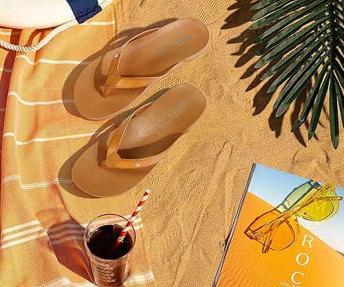 ONCAI Womens Flip Flops For Women Comfortable Strap Yoga Mat Non-Slip Women's Thong Sandal Casual Summer Beach Slippers With Arch Support - Image 3