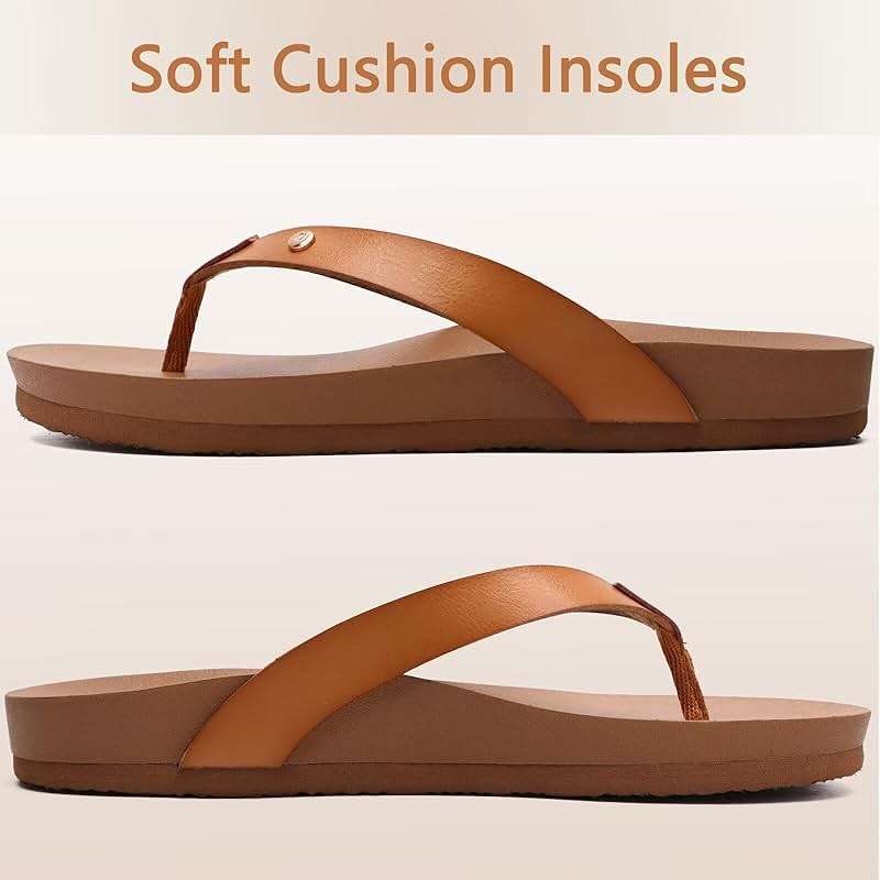 ONCAI Womens Flip Flops For Women Comfortable Strap Yoga Mat Non-Slip Women's Thong Sandal Casual Summer Beach Slippers With Arch Support - Image 5