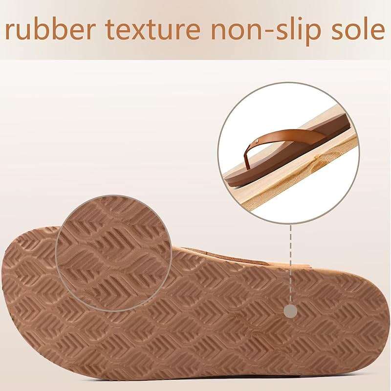 ONCAI Womens Flip Flops For Women Comfortable Strap Yoga Mat Non-Slip Women's Thong Sandal Casual Summer Beach Slippers With Arch Support - Image 7