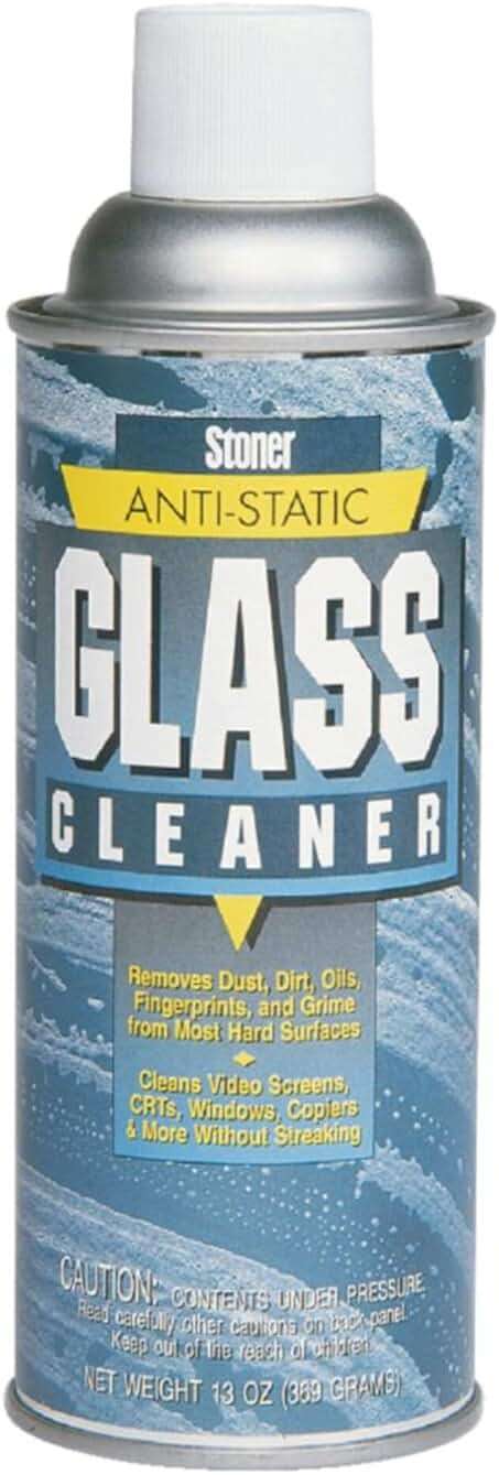 Stoner Solutions Anti-Static Glass Cleaner, 13oz Sold 12 Aerosol Cans Per Case (A166) - Image 1
