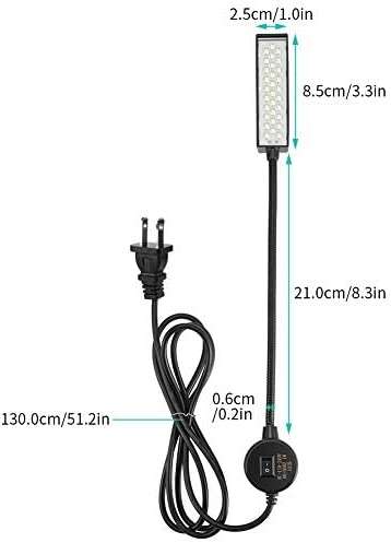 eecoo Sewing Machine Light, 30LED Flexible Gooseneck Arm Work Light with Magnetic Mounting Base, Multifunctional LED Light for Reading Workbench Lathe Drill Press Gray and car Repair - Image 3