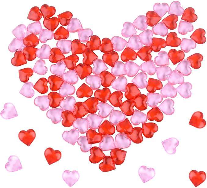 TUPARKA Acrylic Hearts Red Acrylic Hearts for Table Decoration/Home Decoration/Vase Fillers in Valentine's Day or Wedding Day - Image 4