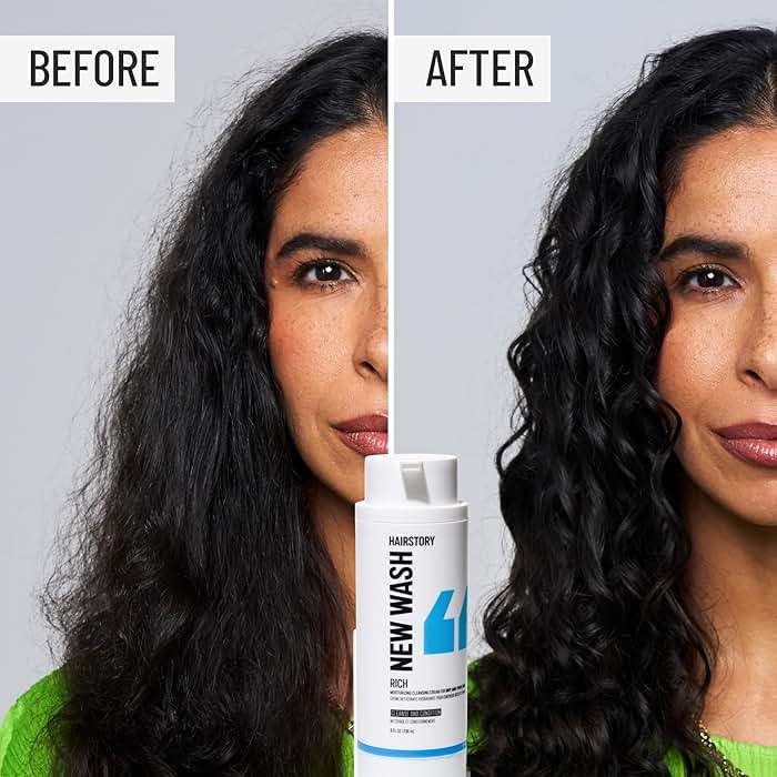 Hairstory New Wash Rich – Detergent Free Shampoo for Thick Curly Coarse Hair, Sulfate Free Deep Moisture Cleansing Cream, Shampoo and Conditioner Alternative, 8 Fl Oz Refill Pouch - Image 2