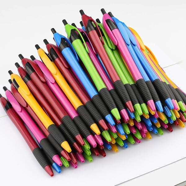 Sikao Pens Bulk, 60 Pack Gripped Slimster Ballpoint Pens Black Ink | 1.0mm Smooth Writing No Bleed No Skip, Click Pens with Comfort Grip for Teachers, Students, Servers, School & Office Use - Image 7