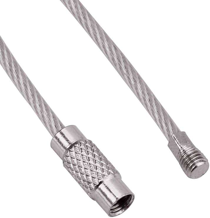 Wisdompro Keychain, 4.3 Inch/6.3 Inch Stainless Steel Wire Rings Cable Keyring Loop for Luggage Tags, Keys and ID Tag Keepers - Image 4