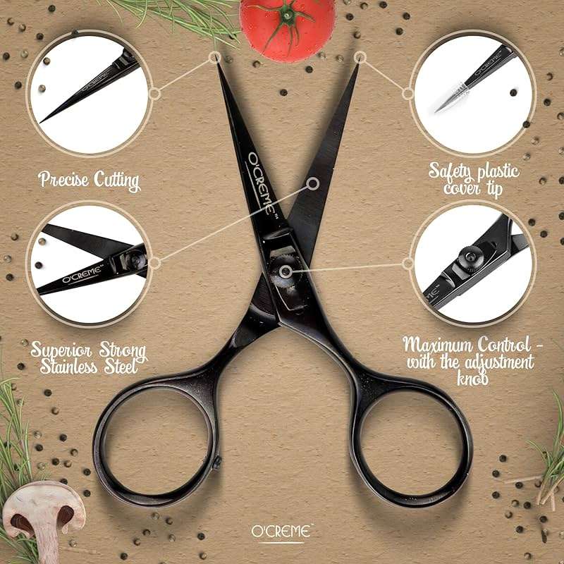 O'Creme Super Sharp Chef Scissors All Stainless Steel Snips Garnishing Tool (Silver) - Image 3