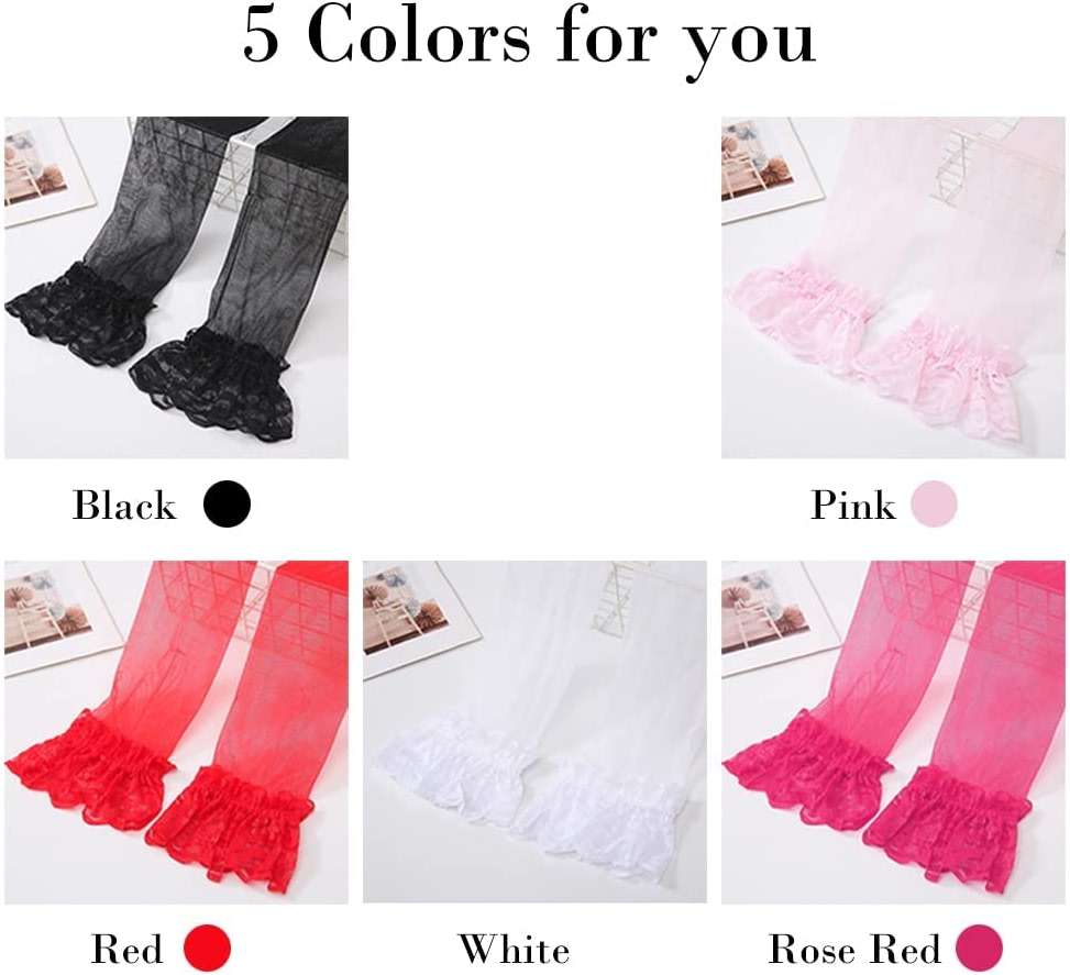 Kikoroco Women's Lace Top Thigh High Stockings Thickened Tiptoe and Anti-skidding Socks - Image 5