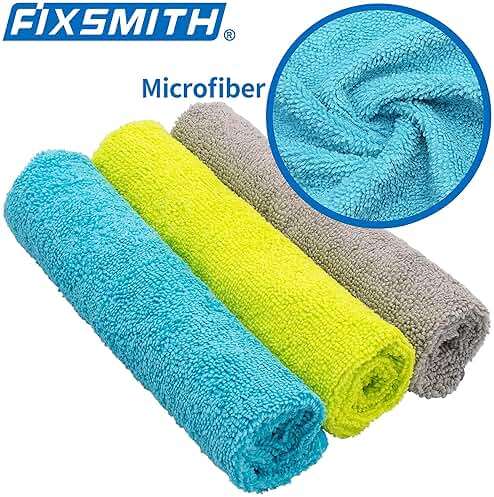 FIXSMITH Microfiber Cleaning Cloth - Pack of 50, Microfiber Towels for Cars 16 x 12 in, Highly Absorbent Cleaning Rags, Lint-Free, Streak-Free Cleaning Cloths for Car Kitchen Home Office - Image 4