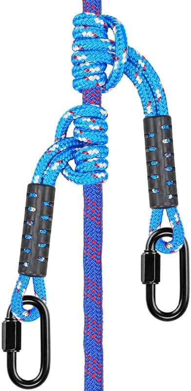 BeneLabel Poseidon Series Sewn Prusik Loops Ropes, Safety, 19", Diameter 2/5", 2 Pack, Blue - Image 1