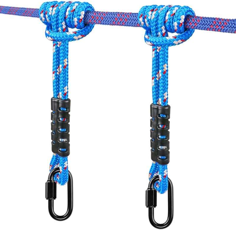 BeneLabel Poseidon Series Sewn Prusik Loops Ropes, Safety, 19", Diameter 2/5", 2 Pack, Blue - Image 2
