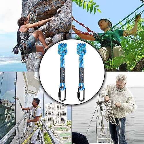 BeneLabel Poseidon Series Sewn Prusik Loops Ropes, Safety, 19", Diameter 2/5", 2 Pack, Blue - Image 6