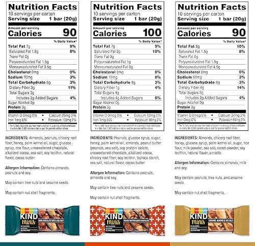 KIND Mini Snack Bars Variety Pack, Gluten Free, Low Sugar, Low Calorie Snacks, Dark Chocolate Nuts & Sea Salt, Peanut Butter Dark Chocolate, Caramel Almond & Sea Salt, 30 Count - Image 2