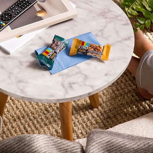KIND Mini Snack Bars Variety Pack, Gluten Free, Low Sugar, Low Calorie Snacks, Dark Chocolate Nuts & Sea Salt, Peanut Butter Dark Chocolate, Caramel Almond & Sea Salt, 30 Count - Image 3