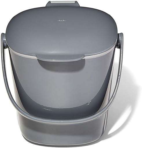 OXO Good Grips Easy-Clean Compost Bin, Charcoal - 0.75 GAL - Image 1