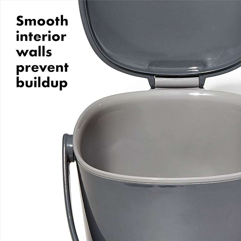 OXO Good Grips Easy-Clean Compost Bin, Charcoal - 0.75 GAL - Image 4