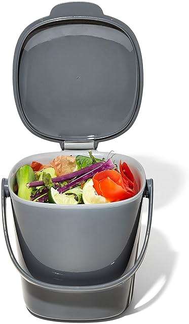 OXO Good Grips Easy-Clean Compost Bin, Charcoal - 0.75 GAL - Image 9