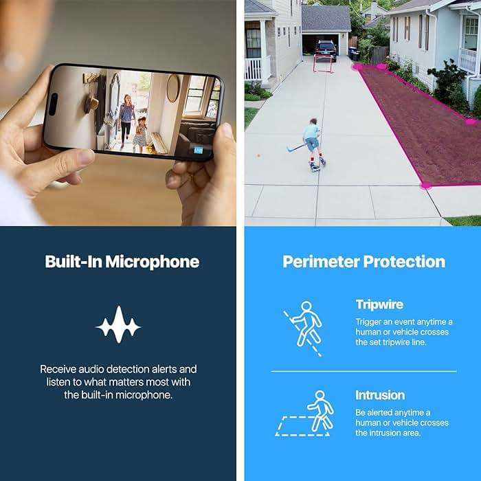 Amcrest 5MP Turret POE Camera, UltraHD Outdoor IP Camera POE with Mic/Audio, 5-Megapixel Security Surveillance Cameras, 98ft NightVision, 132° FOV, MicroSD (256GB), (IP5M-T1179EW-AI-V3) - Image 4