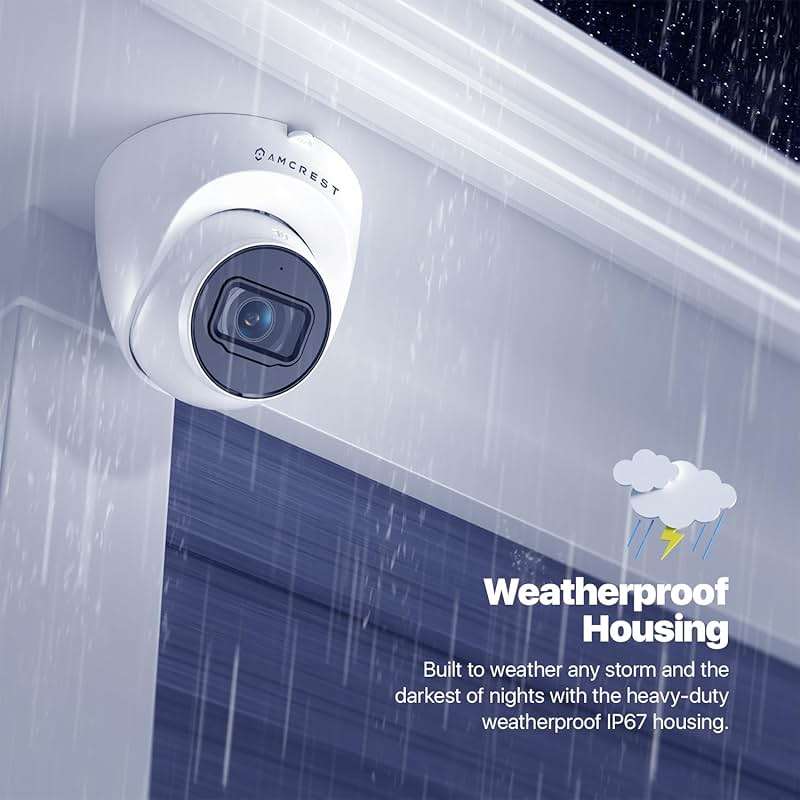 Amcrest 5MP Turret POE Camera, UltraHD Outdoor IP Camera POE with Mic/Audio, 5-Megapixel Security Surveillance Cameras, 98ft NightVision, 132° FOV, MicroSD (256GB), (IP5M-T1179EW-AI-V3) - Image 6