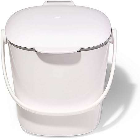 OXO Good Grips Easy-Clean Compost Bin, White - 0.75 GAL - Image 1