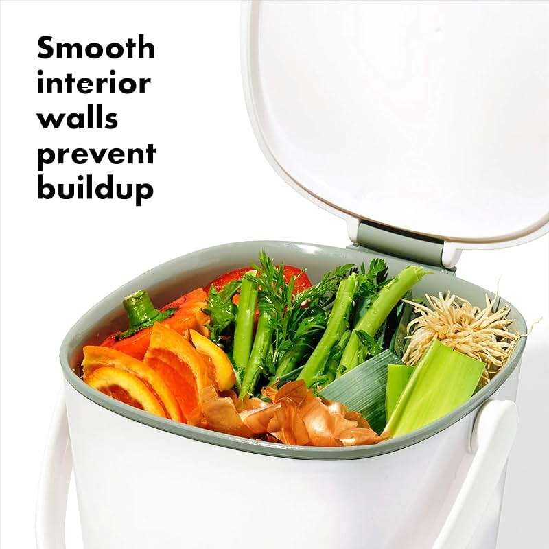 OXO Good Grips Easy-Clean Compost Bin, White - 0.75 GAL - Image 3