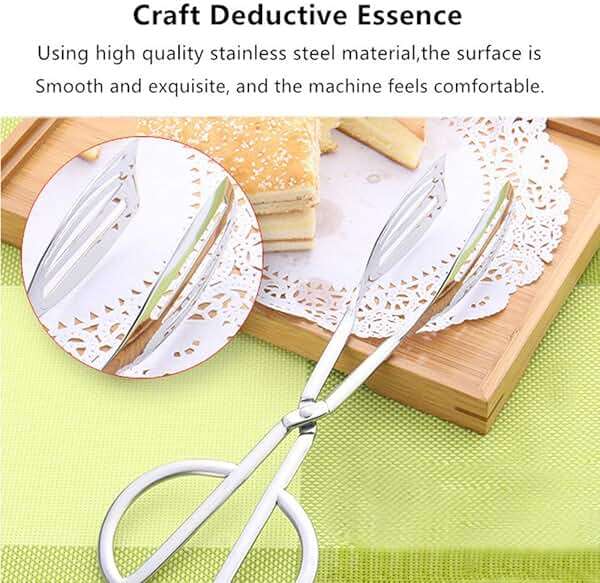 2-PACK Salad Tongs for Serving Buffet Party Catering with Stainless Steel Cooking Kitchen Tongs 10.3" - Image 5