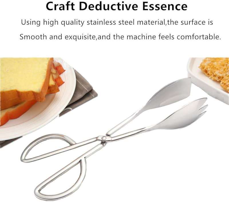 2-PACK Salad Tongs for Serving Buffet Party Catering with Stainless Steel Cooking Kitchen Tongs 10.3" - Image 6