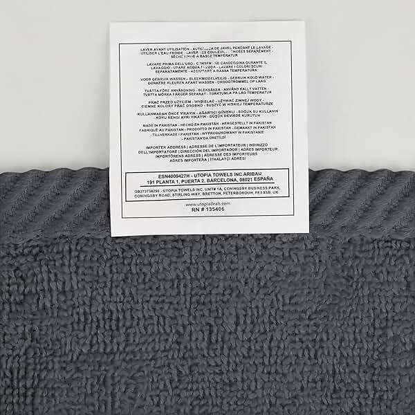 Utopia Towels 6 Pack Premium Hand Towels Set, 16 by 28 inches, 100% Ring Spun Cotton, Ultra Soft and Highly Absorbent 600GSM Towels for Bathroom, Gym, Shower, Hotel, and Spa, Grey - Image 12