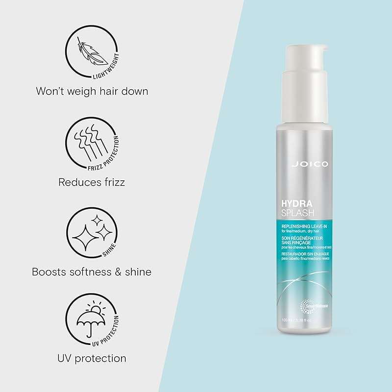 Joico HydraSplash Replenishing Leave-In | For Fine, Medium, Dry Hair | Boost Shine & Softness | Tame Frizz & Hydrate | With Sea Kelp & Coconut Water | 3.38 Fl Oz - Image 3