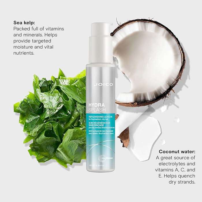 Joico HydraSplash Replenishing Leave-In | For Fine, Medium, Dry Hair | Boost Shine & Softness | Tame Frizz & Hydrate | With Sea Kelp & Coconut Water | 3.38 Fl Oz - Image 5