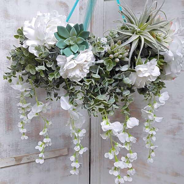 Winlyn 5.9' Long Faux Silver Dollar Eucalyptus Leaves Greenery Artificial Garland in Grey Green for Wedding Arch Swag Backdrop Doorways Table Runner Indoor Outdoor - Image 7
