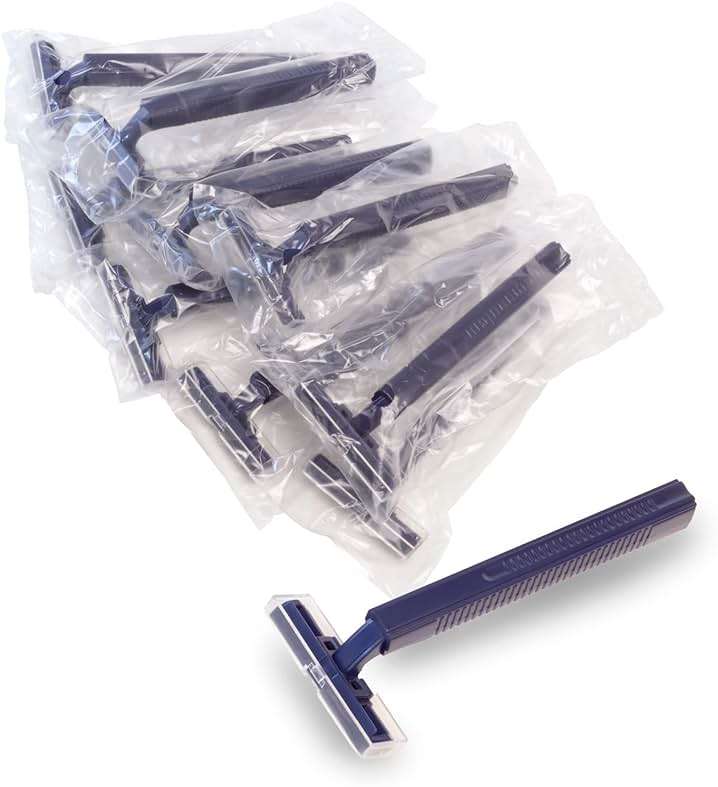 Freshscent (144 Pack) Individually Wrapped Twin Blade Razors with Clear Safety Cap, Disposable, Bulk Packed, Sold by the Case. Unisex. - Image 1