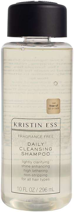 Kristin Ess Hair Fragrance Free Daily Cleansing Shampoo, Lightly Clarifying, Shine Enhancing, Vegan, Paraben, Sulfate, Phthalate and Silicone Free, Gluten Free, 10 fl. oz. - Pack of 1 - Image 1