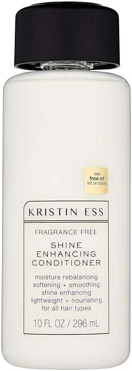 Kristin Ess Hair Fragrance Free Shine Enhancing Conditioner for Moisture, Hydration + Shine, Vegan, Paraben, Sulfate, Phthalate and Silicone Free, Gluten Free, 10 fl. oz. - Image 1