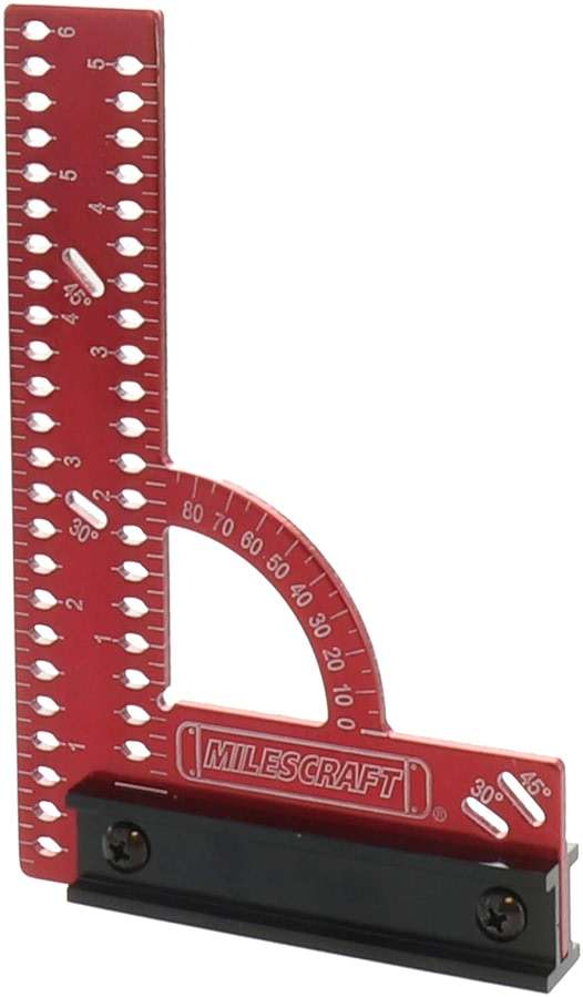 Milescraft 8409 MC-Square150 Imperial Framing Square – 6” x 4” Aluminum Carpenter Square for Woodworking with Removeable Fence - Image 1