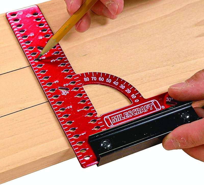 Milescraft 8409 MC-Square150 Imperial Framing Square – 6” x 4” Aluminum Carpenter Square for Woodworking with Removeable Fence - Image 2