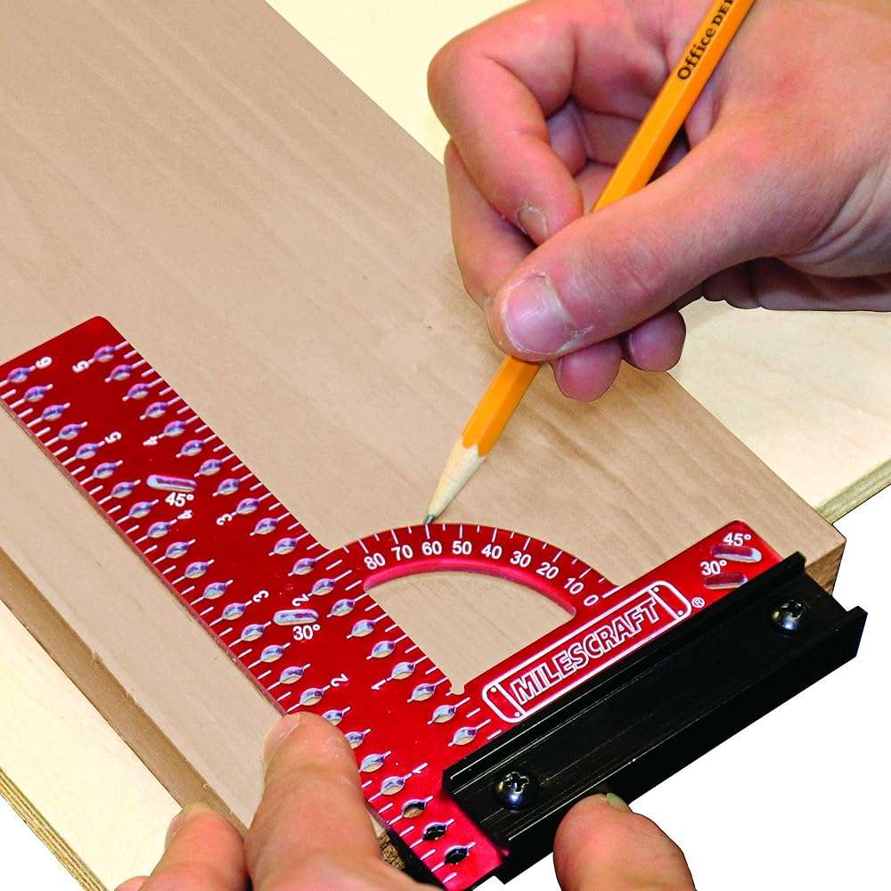 Milescraft 8409 MC-Square150 Imperial Framing Square – 6” x 4” Aluminum Carpenter Square for Woodworking with Removeable Fence - Image 4
