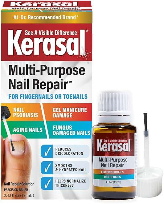 Kerasal Multi-Purpose Nail Repair, Nail Solution for Discolored and Damaged Nails, 0.43 fl oz - Image 1